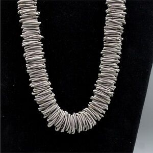 Elegant Silver Coil Necklace